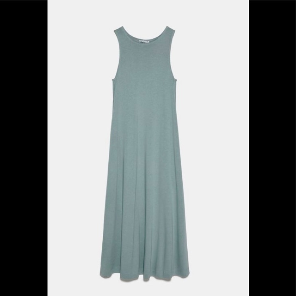 NEW Zara Maxi Dress. Sea Green. Size S